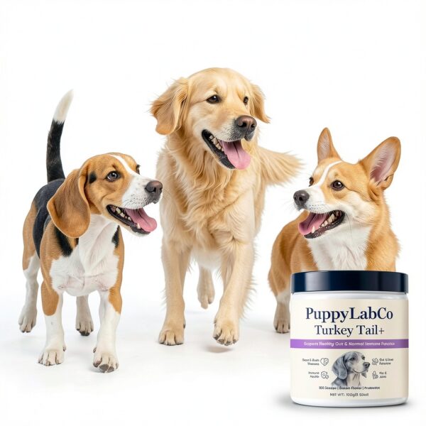 Puppylabco Turkey Tail Dog Supplement Mushroom Probiotics-3