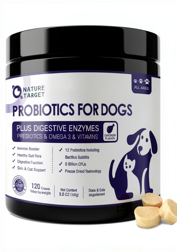 NATURE TARGET Dog Probiotics Freeze Dried Chews Gut Health-0