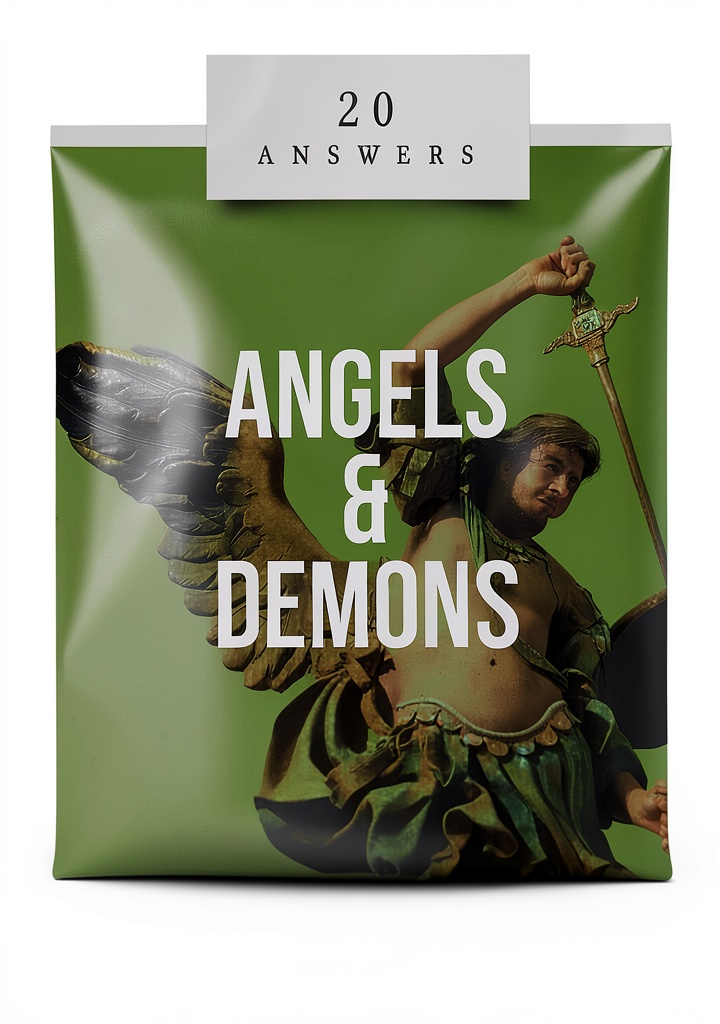 'Catholic Answers eBook cover featuring angels and demons theme'