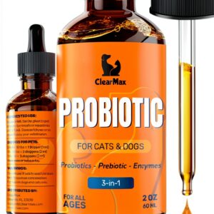Clear Max Liquid Probiotic for Dogs Cats Digestive Health-0
