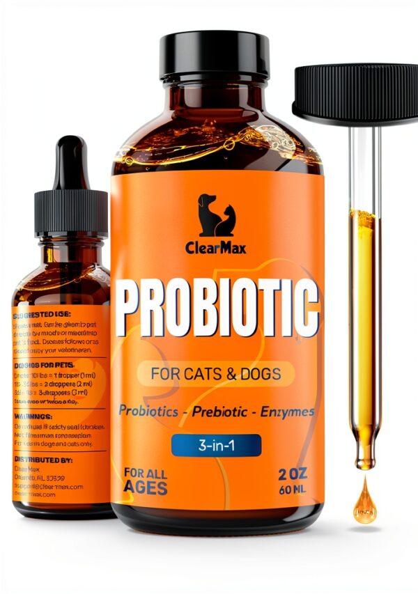 Clear Max Liquid Probiotic for Dogs Cats Digestive Health-0