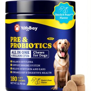 Dog Probiotic Chews YoYoBay Duck Pear Flavor Digestive-0