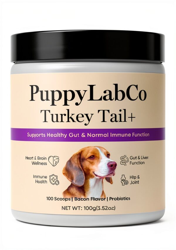 Puppylabco Turkey Tail Dog Supplement Mushroom Probiotics-0