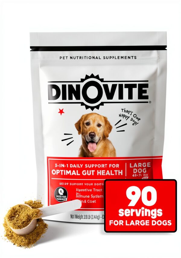 Dinovite Dog Supplement Probiotics Skin Coat Immune Health-0