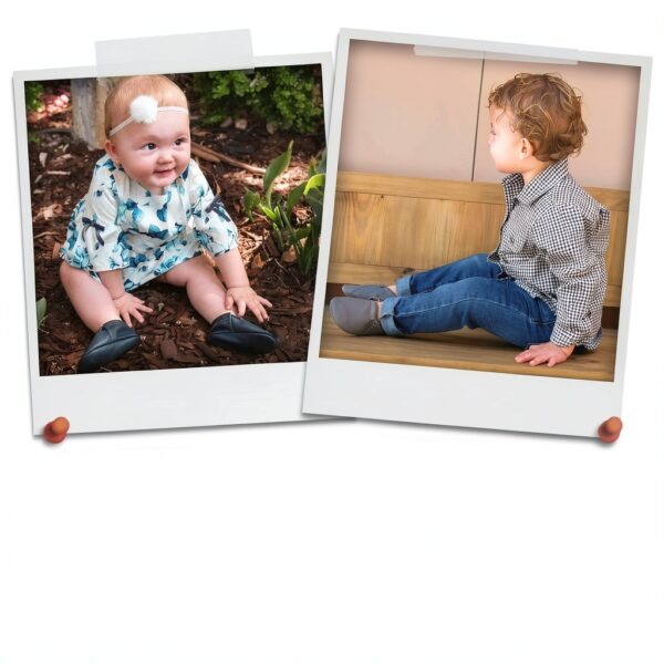 BirdRock Baby Leather Moccasins Infant Shoes Navy Latte-2