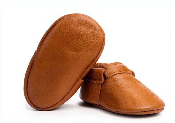 BirdRock Baby Leather Moccasins Infant Shoes Navy Latte-1