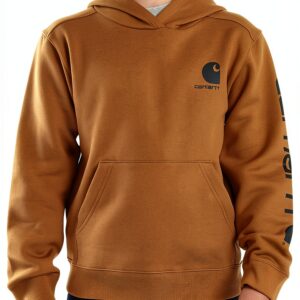 Carhartt Boys Hooded Sweatshirt Cotton Fleece Hoodie-0