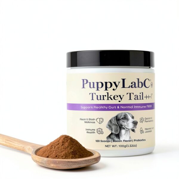 Puppylabco Turkey Tail Dog Supplement Mushroom Probiotics-2