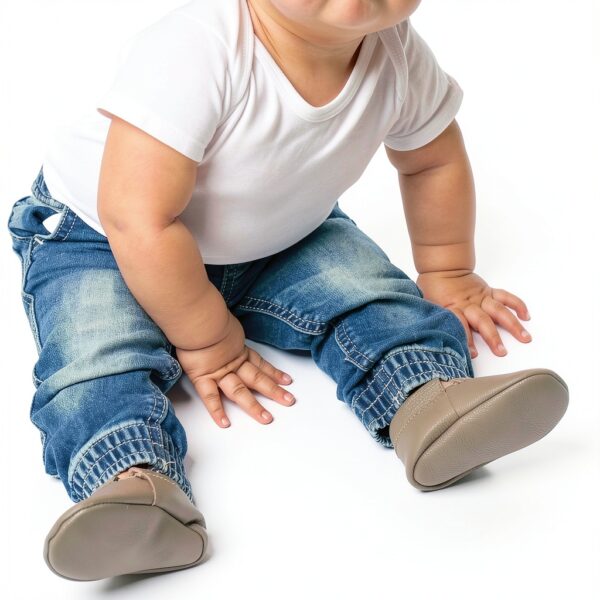 BirdRock Baby Leather Moccasins Infant Shoes Navy Latte-5