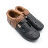 BirdRock Baby Leather Moccasins Infant Shoes Navy Latte-4