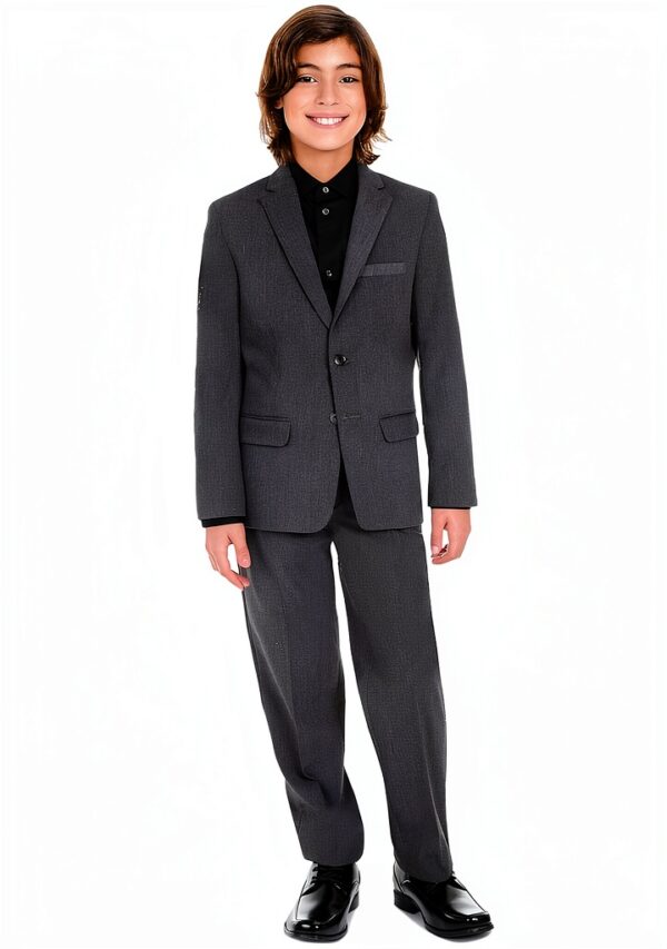 Calvin Klein Boys Long Sleeve Sateen Dress Shirt Button Down-3