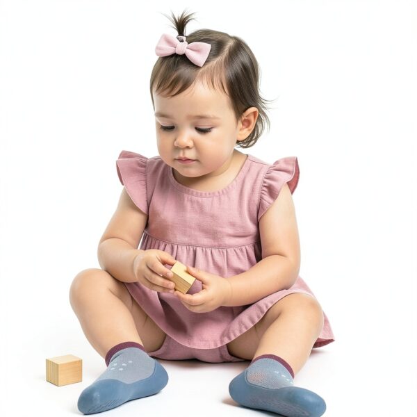 Baby Sock Shoe Soft Cotton Non-Slip Sole Infant Walking-1