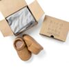 BirdRock Baby Leather Moccasins Infant Shoes Navy Latte-3