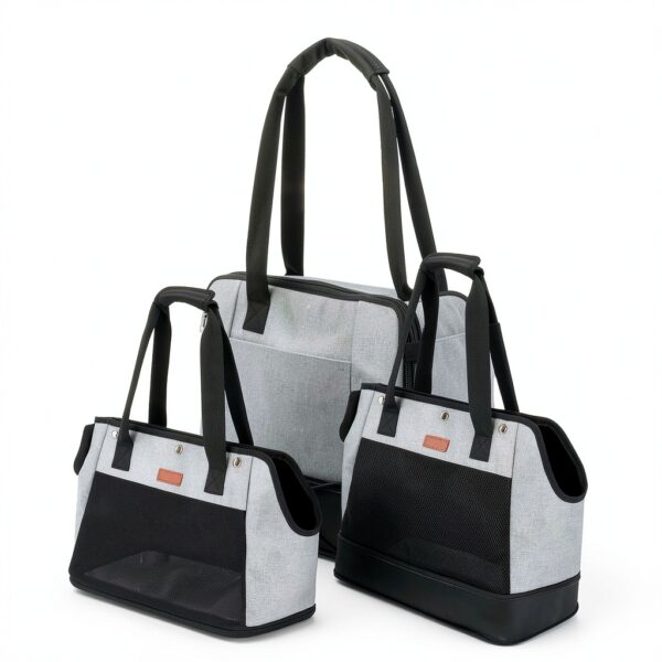 Pecute Expandable Mesh Dog Carrier Purse for Small Pets-3